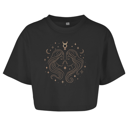 Oversize Crop Top - Zwillinge | Damen | Celestia Spirit