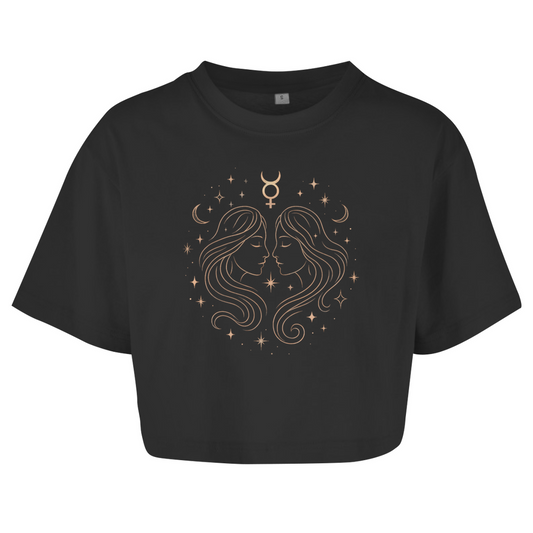 Oversize Crop Top - Zwillinge | Damen | Celestia Spirit