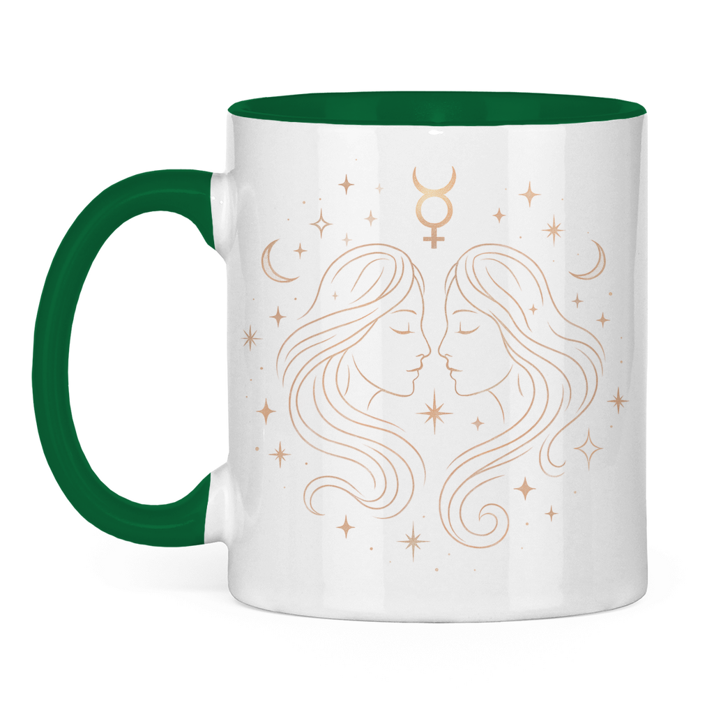 zweifarbige Sternzeichen Kaffee Tasse - Zwilling | Celestia Spirit
