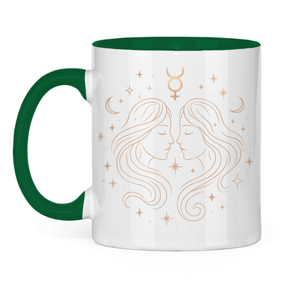 zweifarbige Sternzeichen Kaffee Tasse - Zwilling | Celestia Spirit