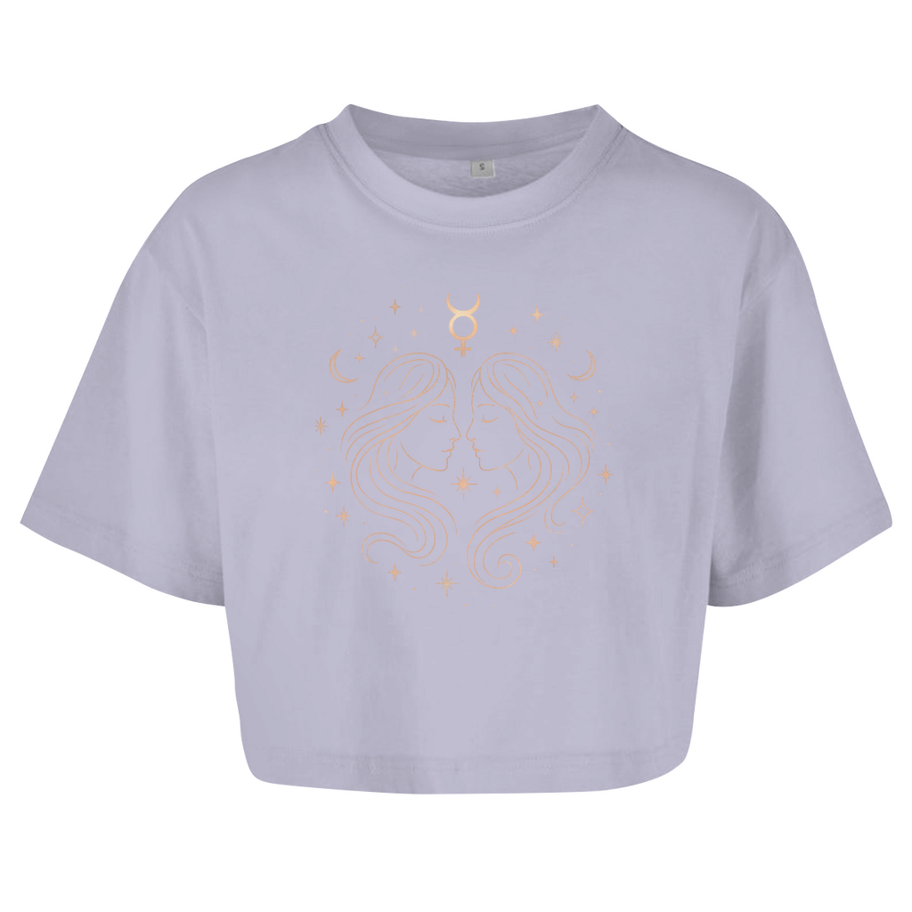 Oversize Crop Top - Zwillinge | Damen | Celestia Spirit