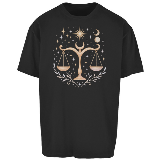Oversize T-Shirt – Sternzeichen Waage | Celestia Spirit | Spirituelle Mode