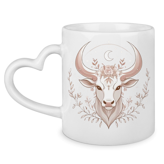 Sternzeichen Tasse mit Herzhenkel - Stier | Celestia Spirit